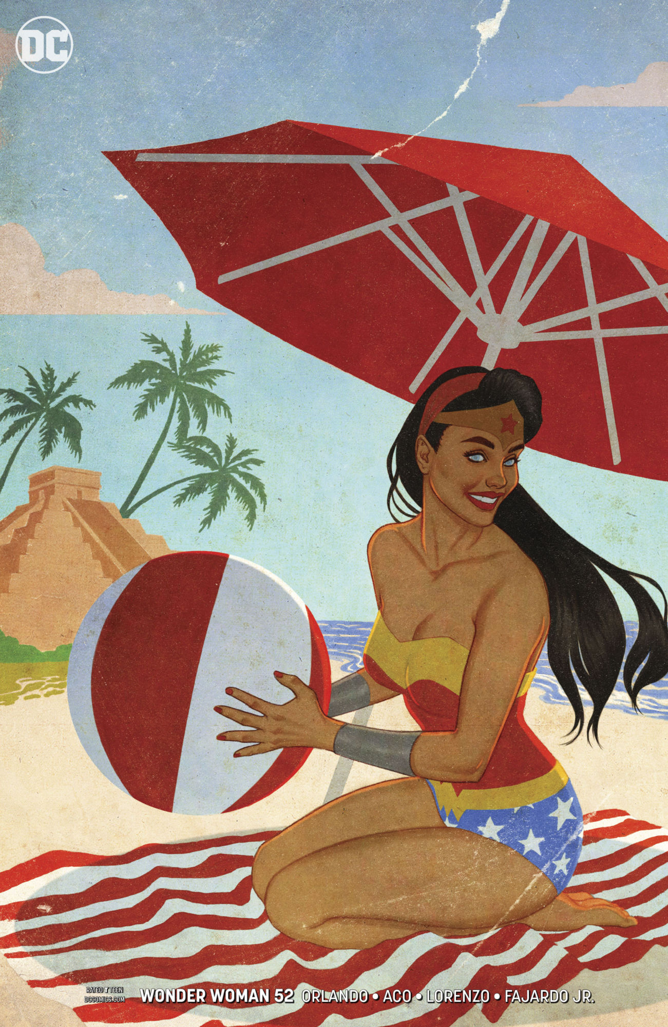 Avail. 5/13 12PM EST: Jenny Frison / Wonder Woman Visit Puerto Rico  Benefit Print (JSA Certified)