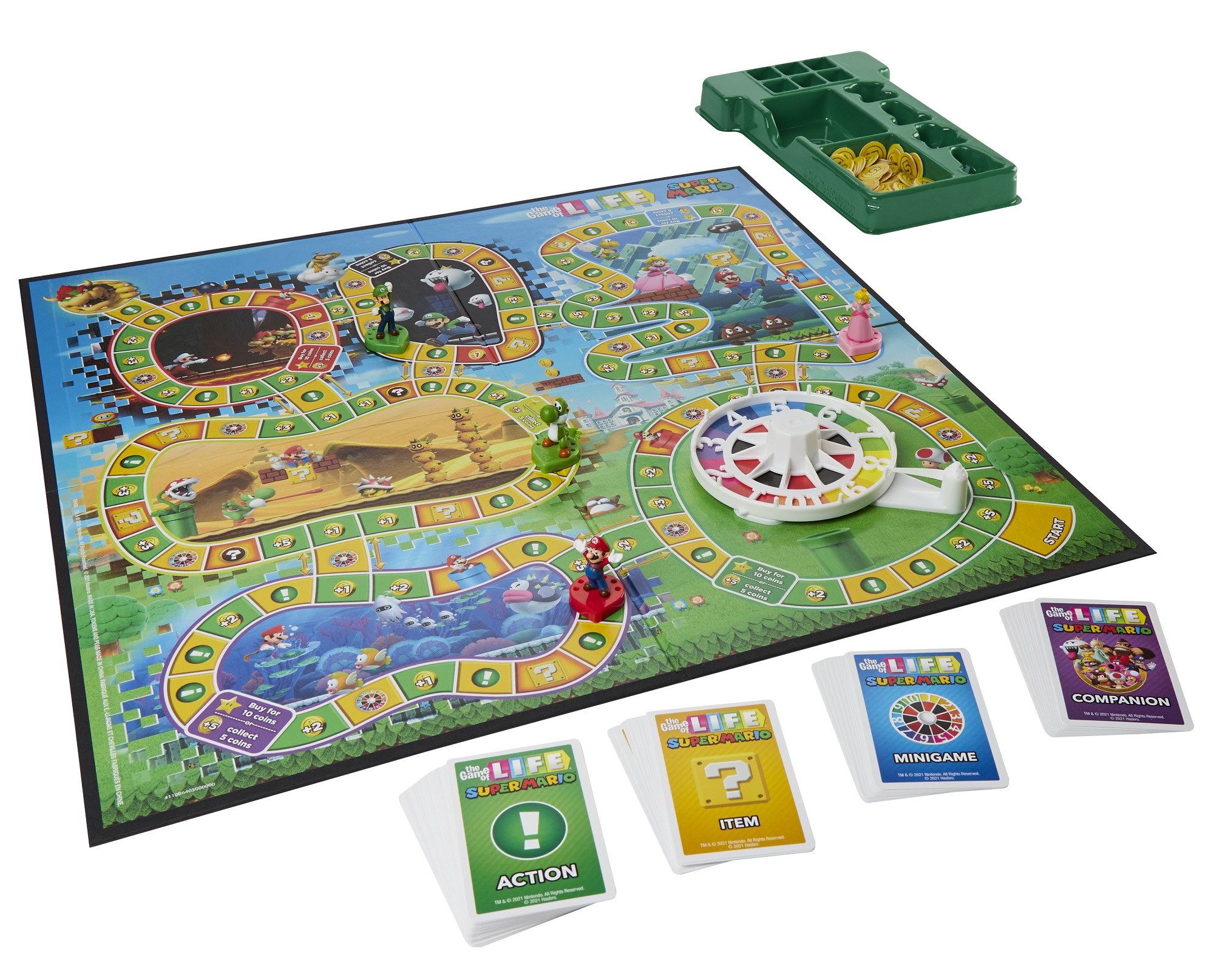 The Game of Life Super Mario Premium Edition Board Game by Hasbro, Nintendo