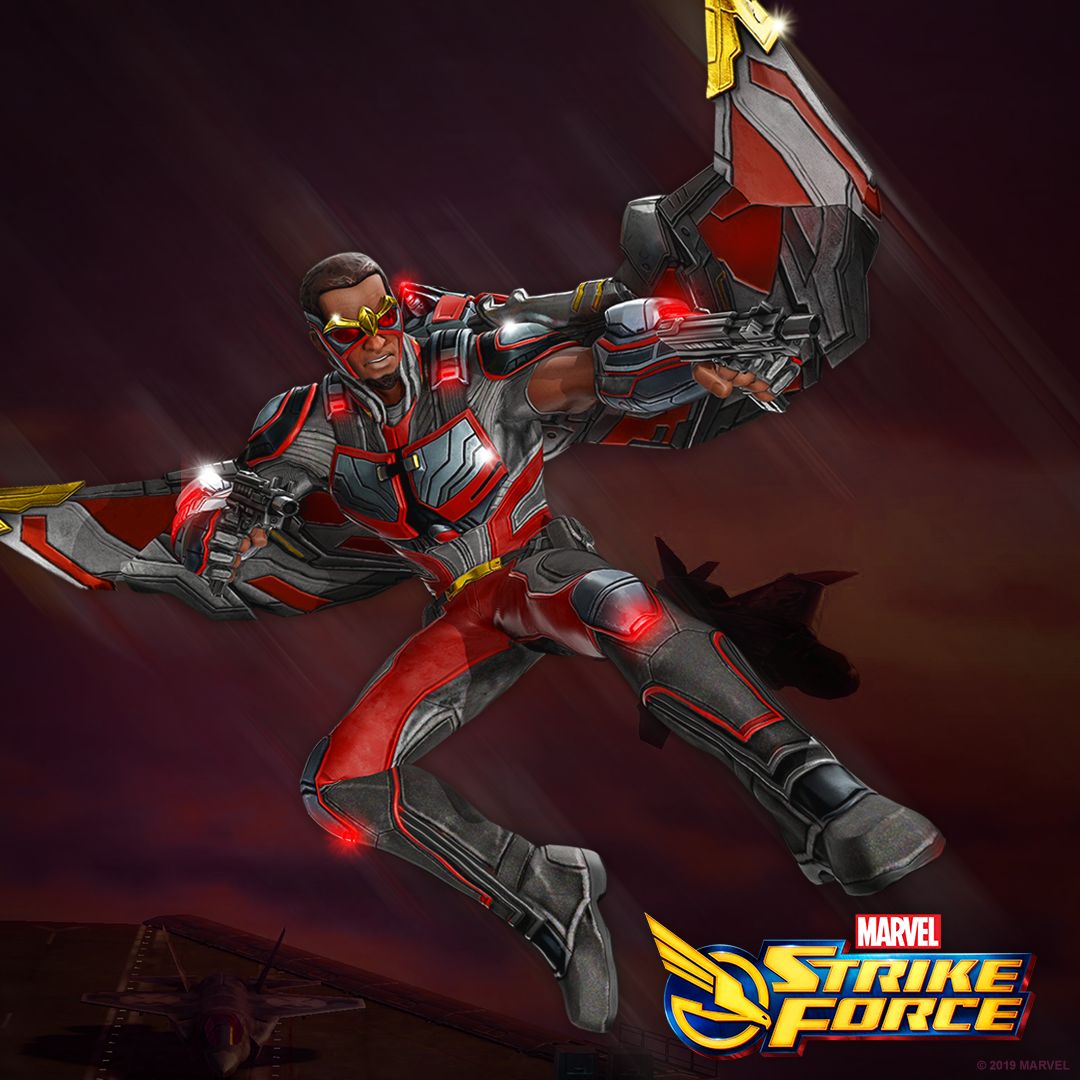 Marvel Strike Force Mobile Game Releases Falcon Avengers Update