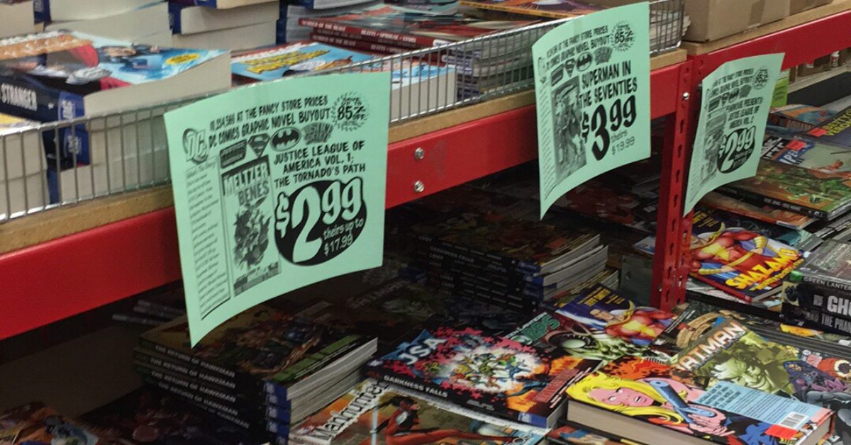What the Ollie's Bargain Outlet DC Comics Sale in New York Looks Like