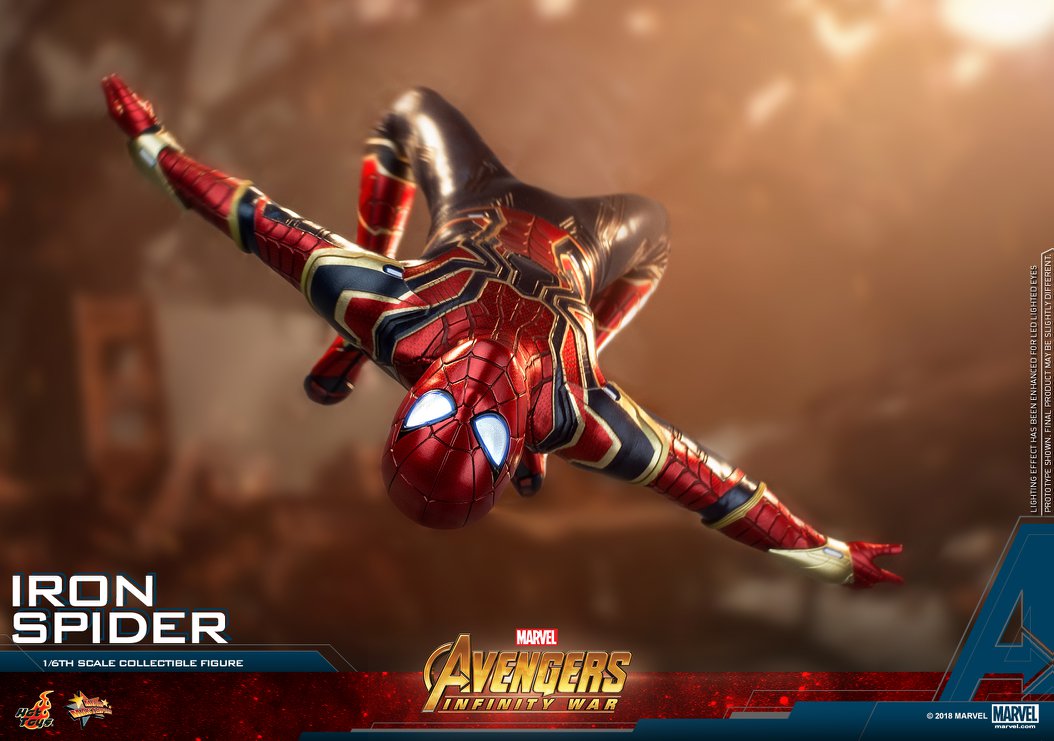 Hot Toys 1//6 MMS482 Avengers Infinity War Iron Spider Peter Parker Head Sculpt