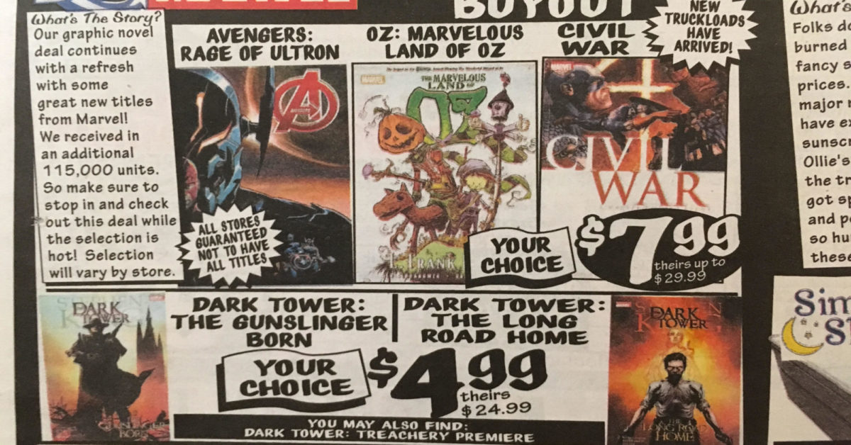 Ollie's Bargain Outlet Gets 2.5 Million Worth of Marvel and DC Comics