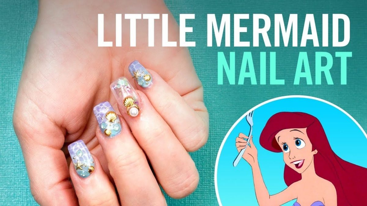 Ariel and Flounder Emoji Blitz nail art  rdisneyemojiblitz