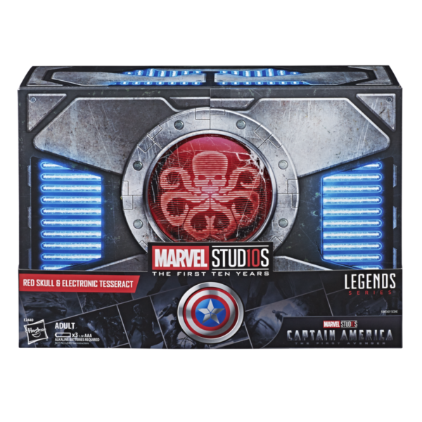 MARVEL LEGENDS SERIES RED SKULL & ELECTRONIC TESSERACT - in pkg2