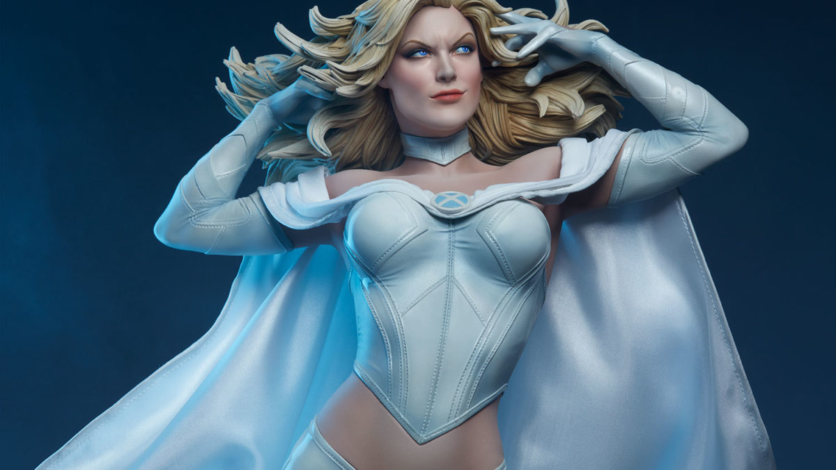 Figurine Emma Frost chez Sideshow Prenium format figure Complet Statue
