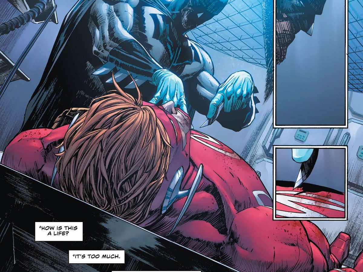 Bruce's Autopsy Of Wally West in Batman #64 - Preview of the Flash/Heroes  In Crisis Crossover