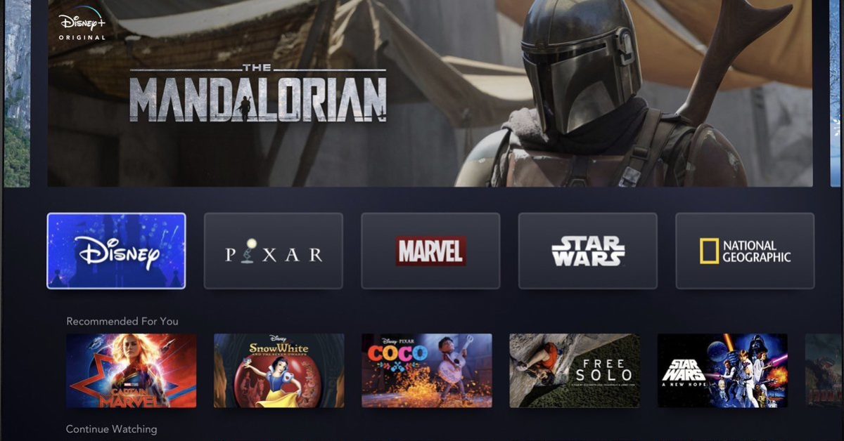 First Look at Disney+ Streaming Service; Star Wars, Marvel, Pixar, and ...