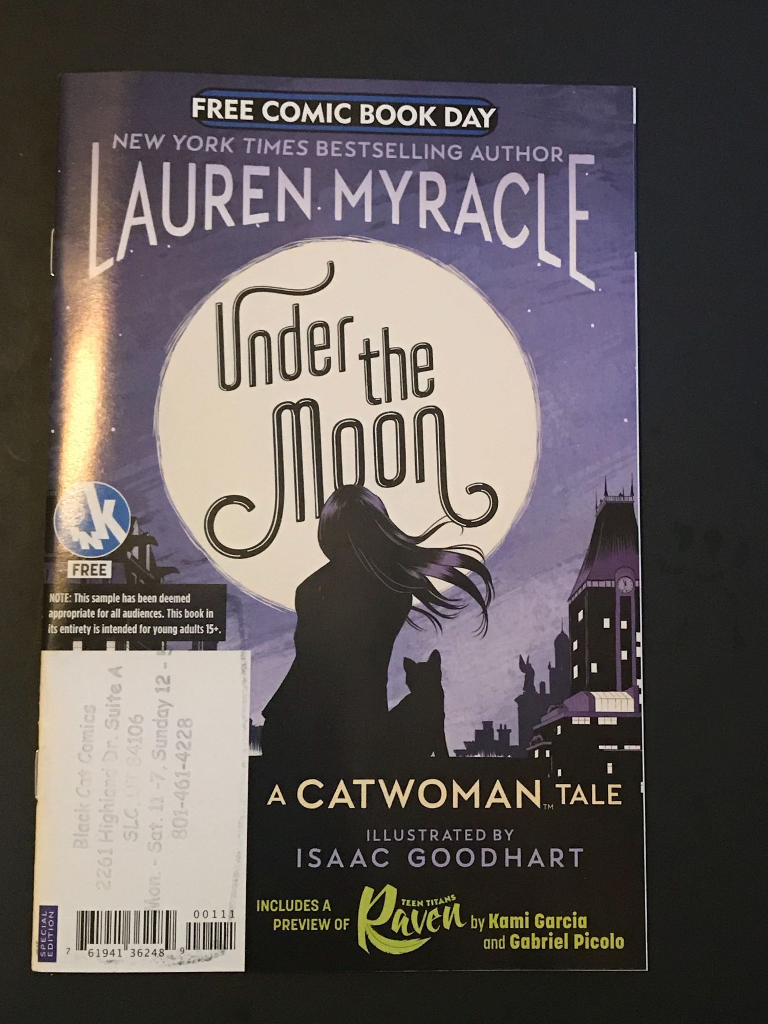 Fcbd 19 Catwoman Under The Moon Lauren Myracle Comic Teen Titans Raven Dc Ink Comics Ottopermilleavventisti Modern Age 1992 Now