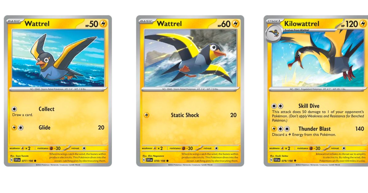 wattrel pokemon card Kilowattrel 079/198 - Scarlet & Violet - Evolution 3 Set in January Pokemon Card "Wattrel" sv6 105/101