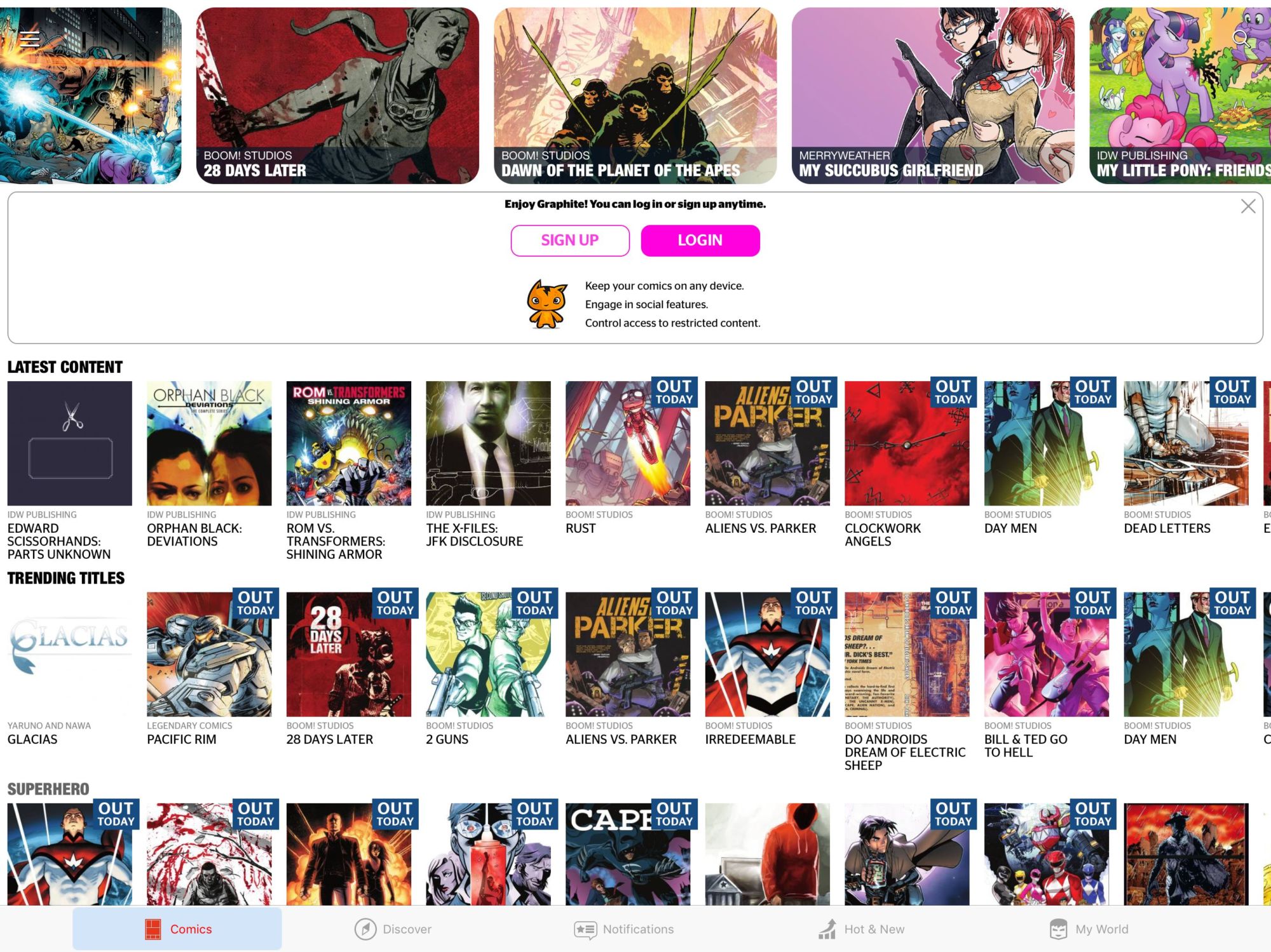 Graphite Launches as a NetflixMeetsSpotifyMeetsYouTube for Comics