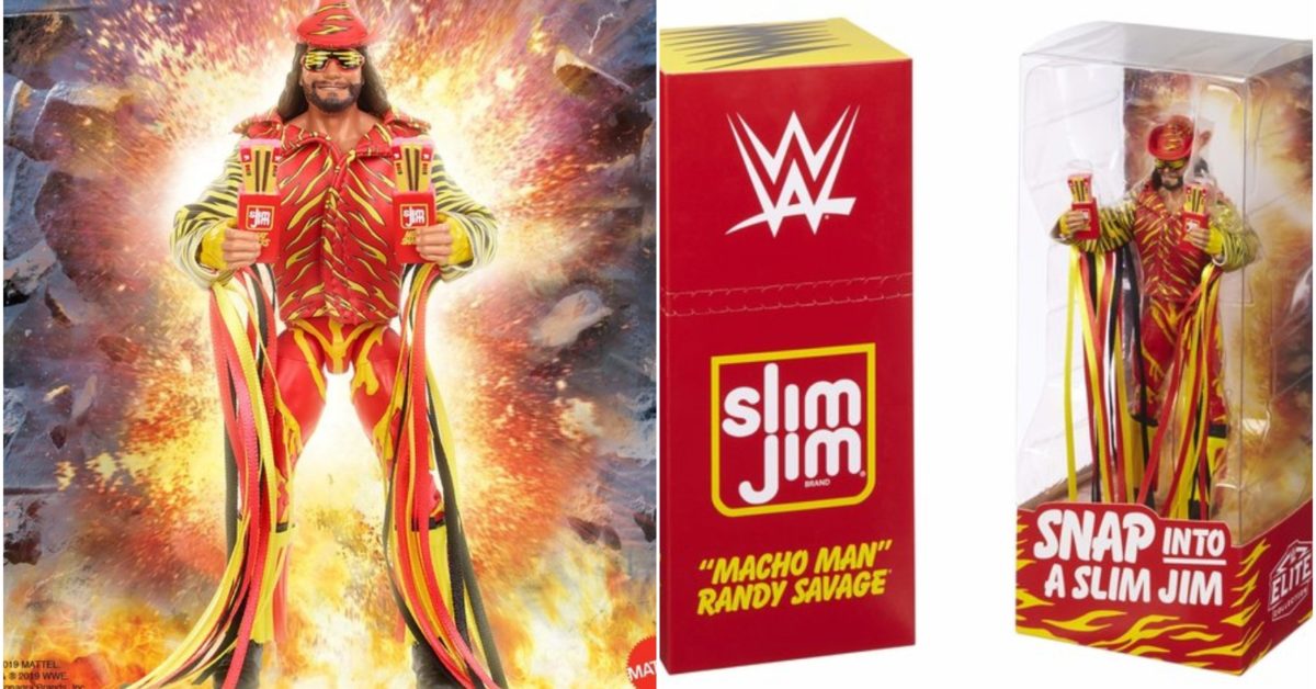 Mattel WWE Macho Man Randy Savage Elite Collection Slim Jim Figure SDCC 2019 