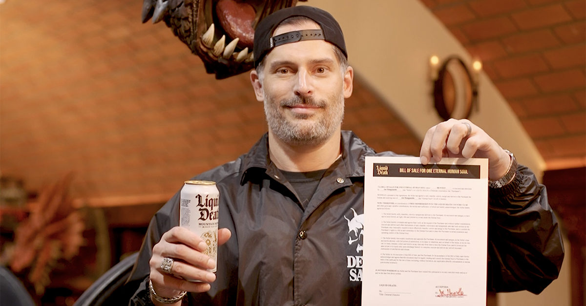 Joe Manganiello Apparently Sells His Soul To Liquid Death