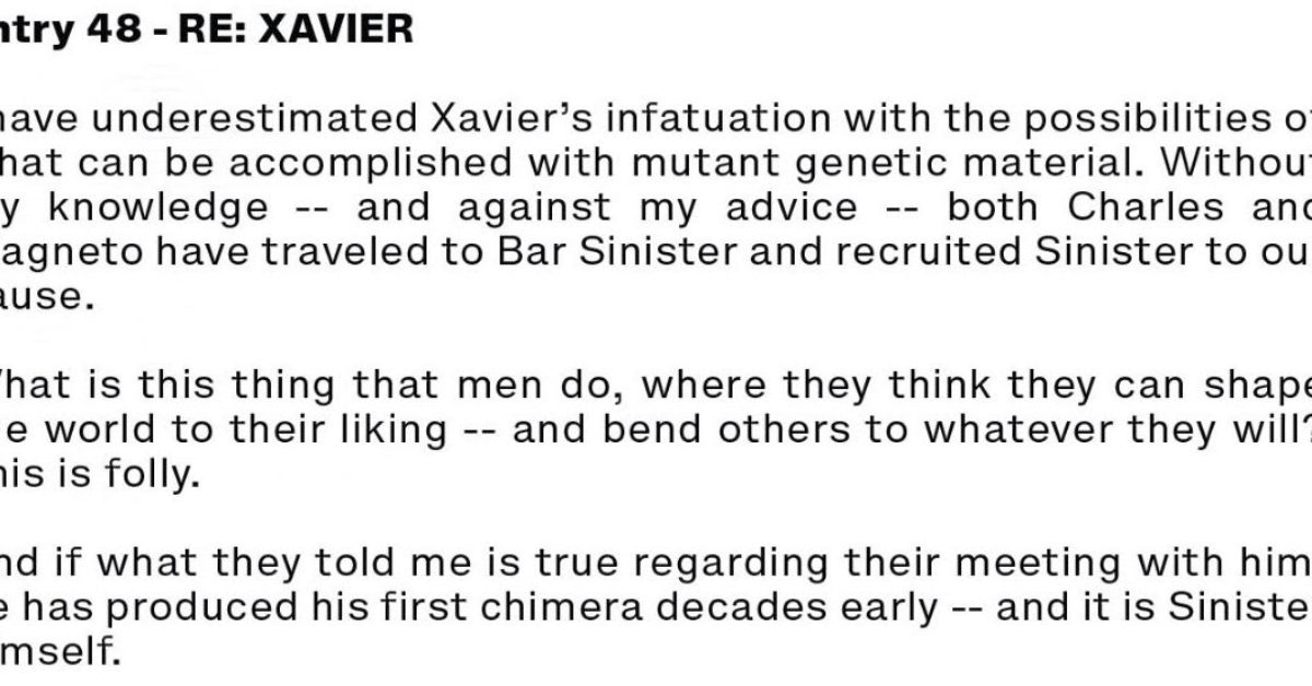 Immortal X-Men #1 Reveals Mister Sinister's Krakoan Secret (Spoilers) - Vimarsana News