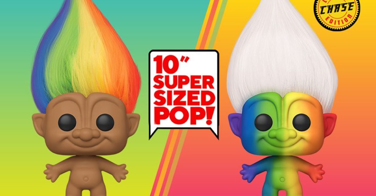 Funko pop large 10 inch on sale trolls rainbow troll chase 09