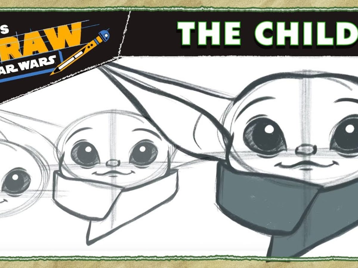 How to Draw Baby Yoda - Easy Drawing Tutorial for Kids