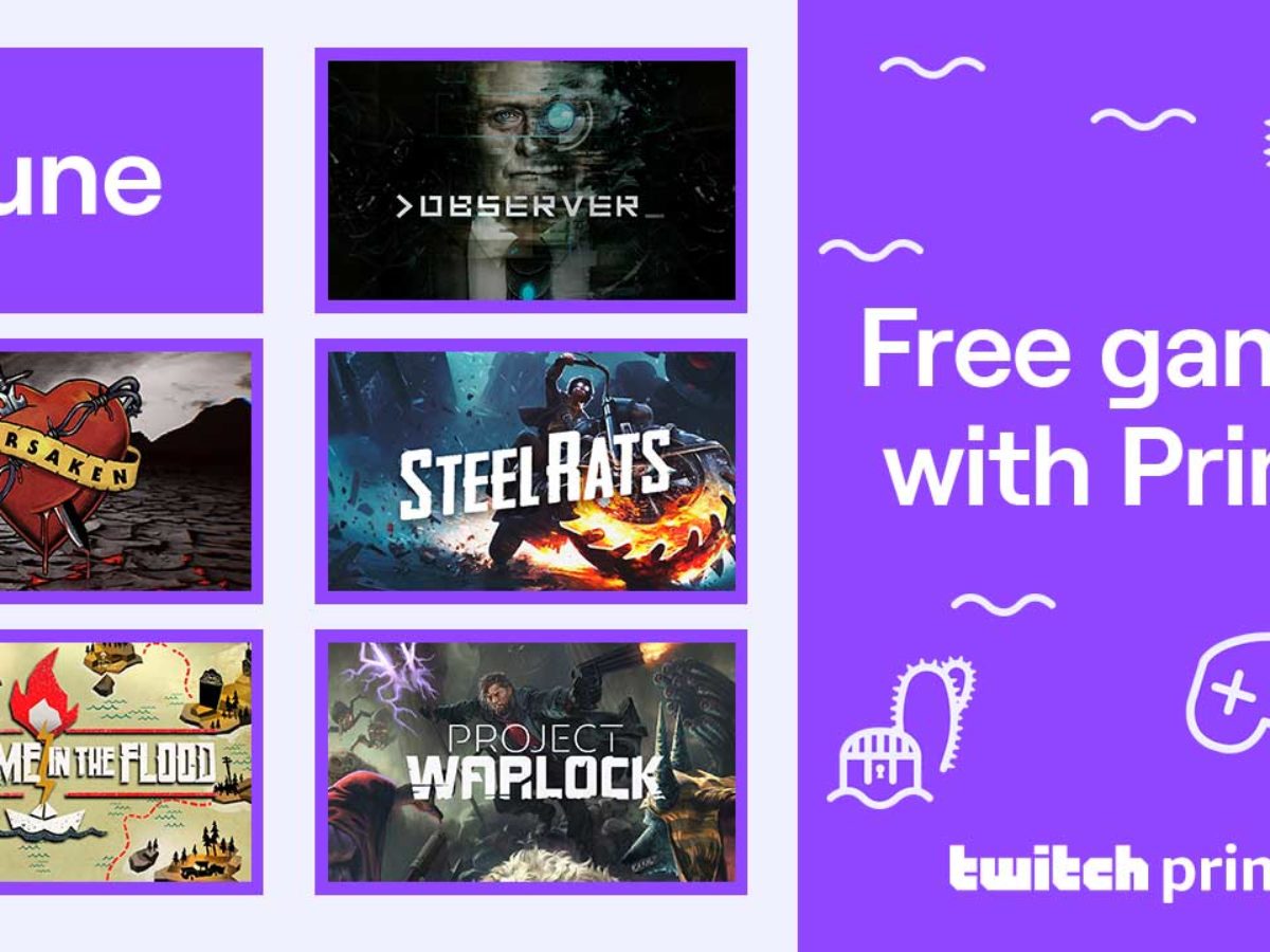 Get June's Free Games From Twitch /  Prime: Only Two Days