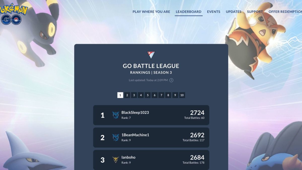 Pokemon Go's Battle League leaderboard will soon go live and there