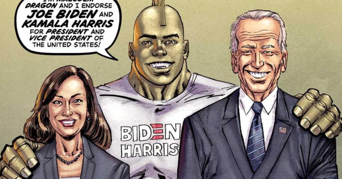 Savage Dragon 253 Endorses Joe Biden And Kamala Harris