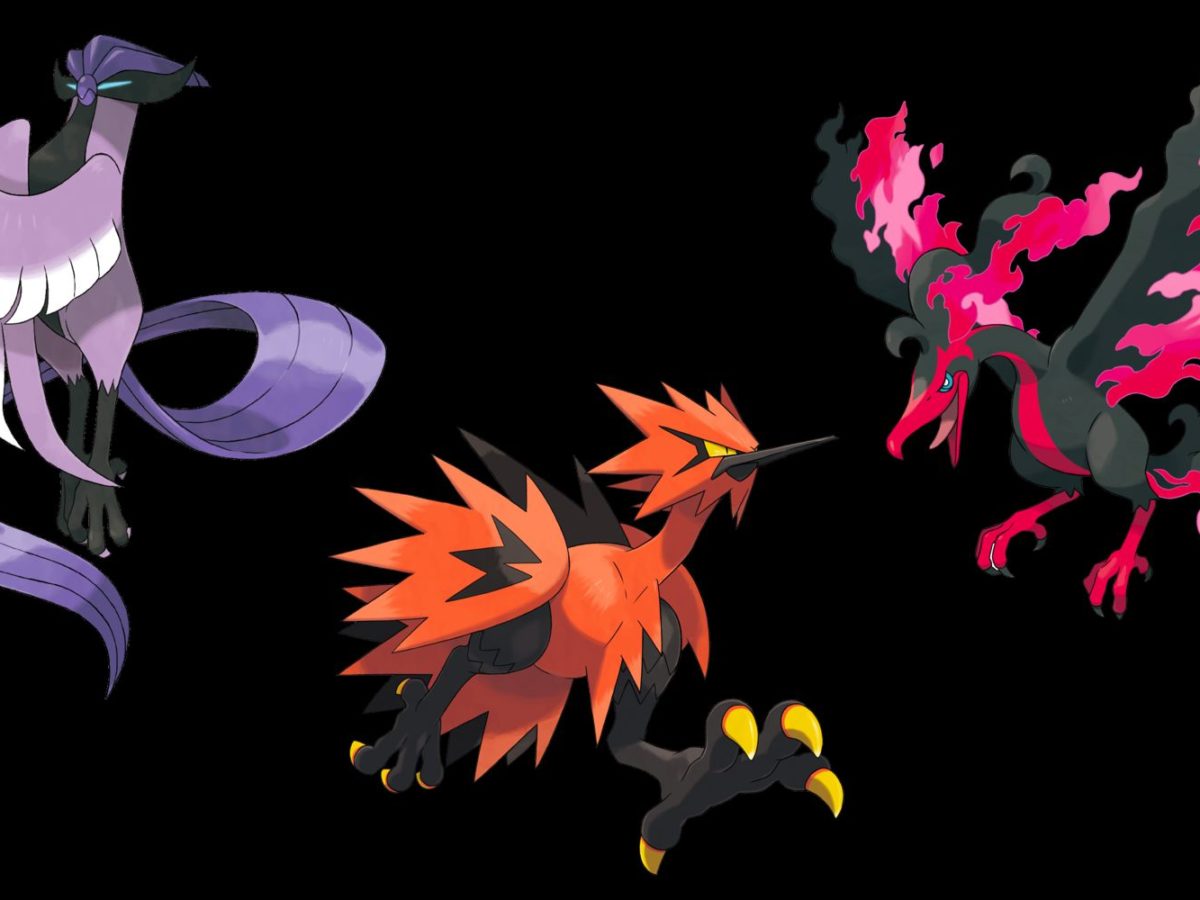 Shiny Galarian Legendary Birds (Articuno, Zapdos, Moltres) will be