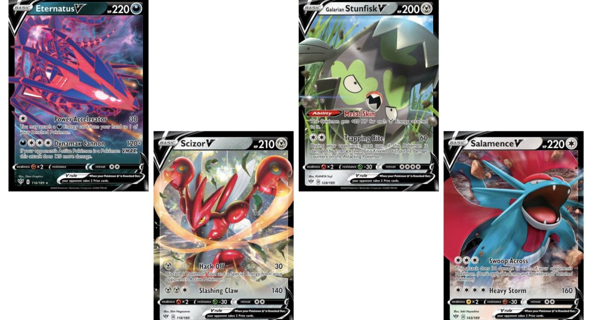 The Pokémon V Cards Of Pokémon Tcg: Darkness Ablaze Part 3