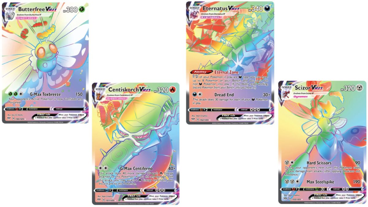 The Rainbow Rare Cards Of Pokémon TCG: Darkness Ablaze