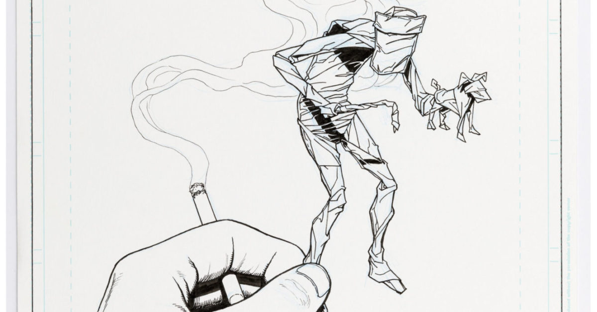 Steve Dillon's Brian Bolland Cover Parody, Currently At Auction