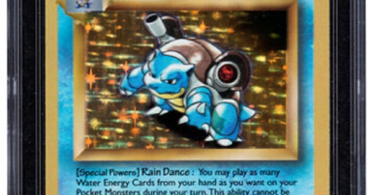Pokmon TCG 8.5-Graded "Galaxy Star" Blastoise Card On Auction