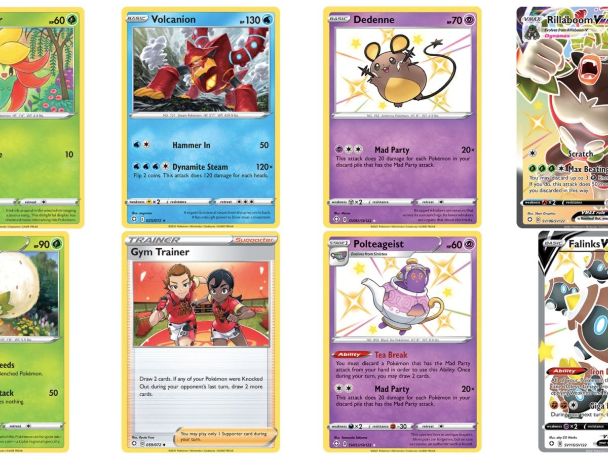 4x Celebi 003//072 Pokemon card Shining Fates rare NM