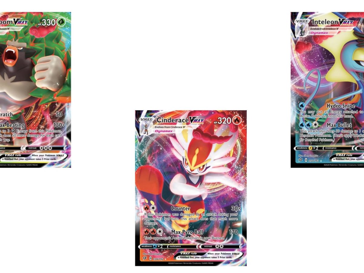 list of pokemon vmax cards Pokemon VMAX 3 Pack with 1 Secret Rare Rainbow or Black & Gold Card - No  Duplicates