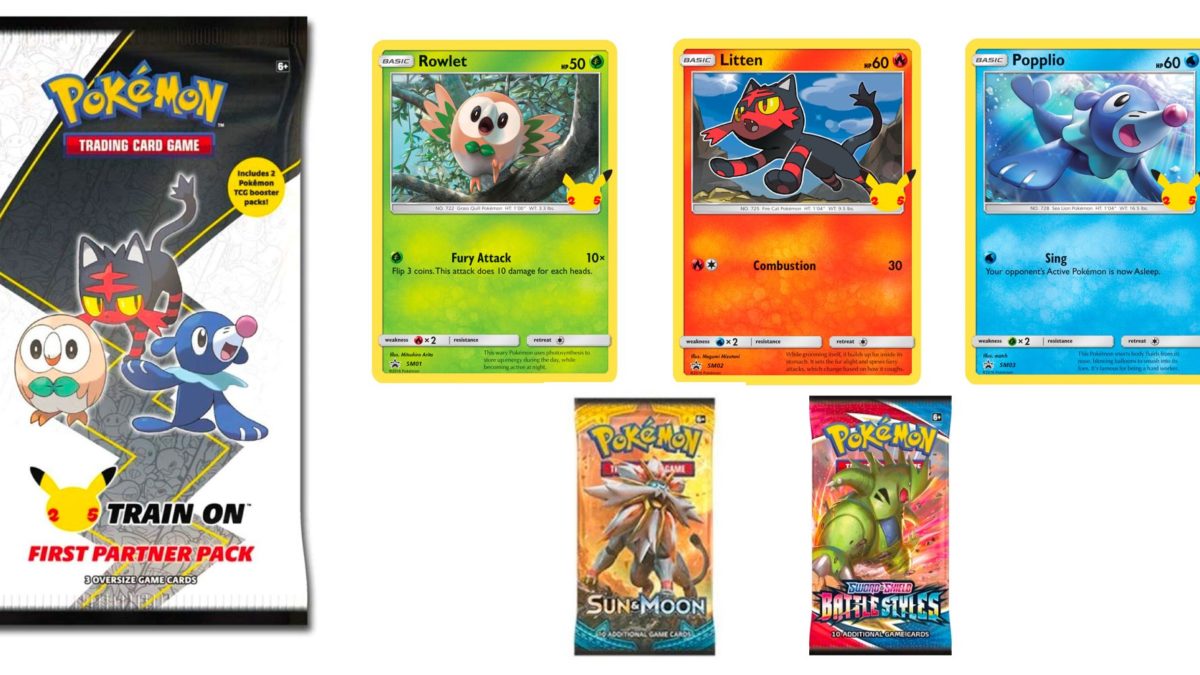 Rowlet Pokemon 1st Partner Pack Alola Region Jumbo Card Lot Popplio Litten