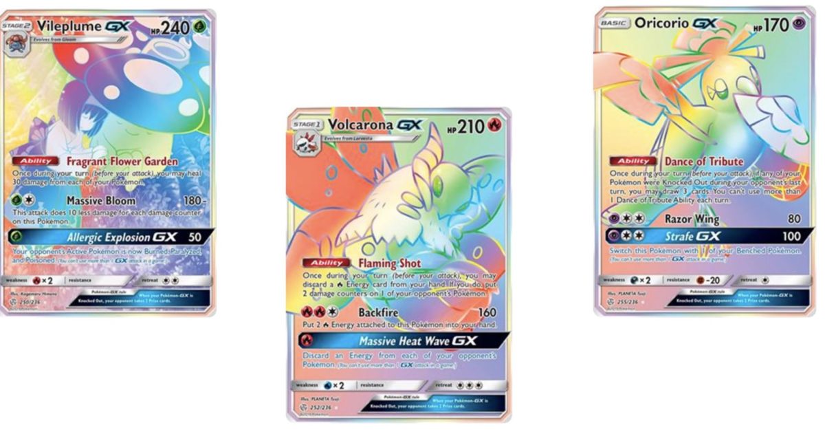 The Rainbow Rare Cards Of Pokémon TCG: Cosmic Eclipse Part 1