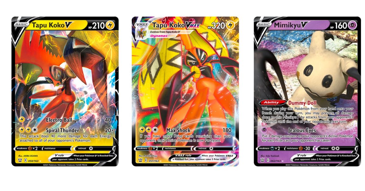 Pokémon V & VMAX Cards of Pokémon TCG: Battle Styles Part 3