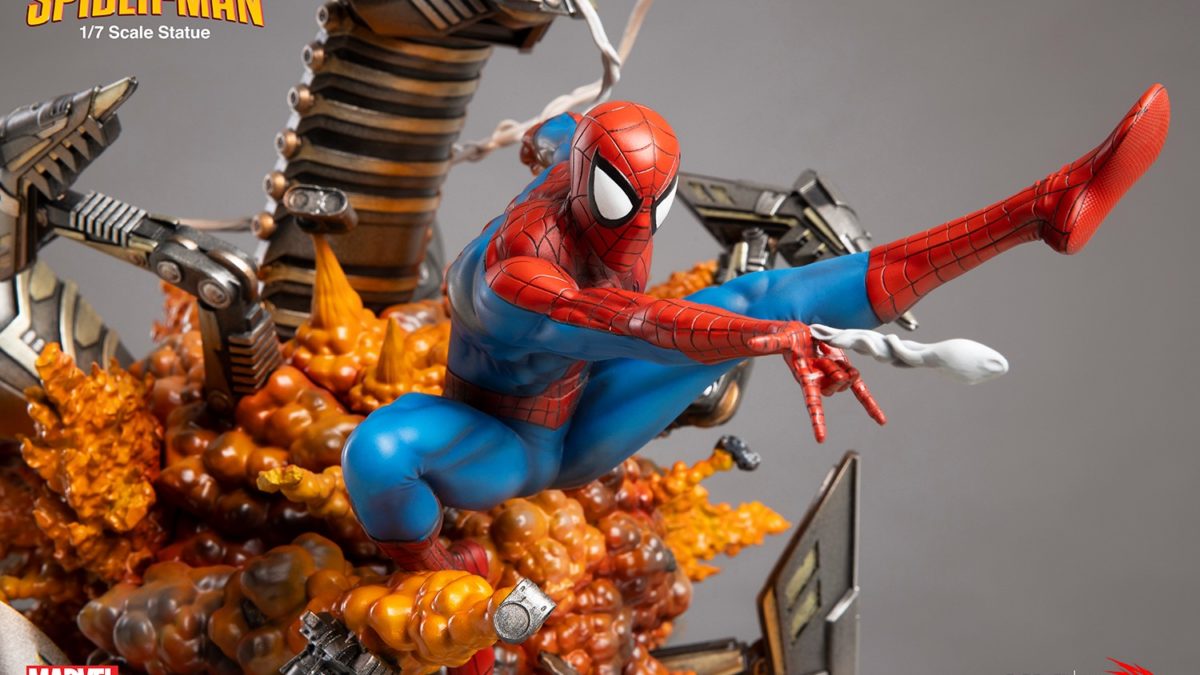 Spider man online resin statue