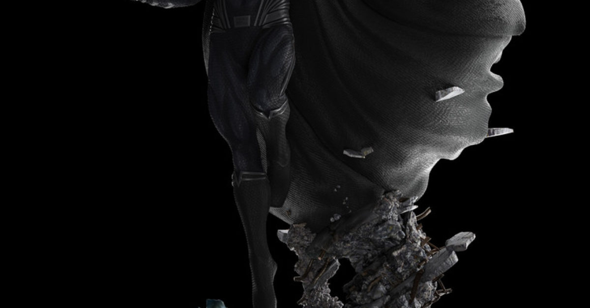 Superman Gets 1,000LE Black Suit Statue From Weta