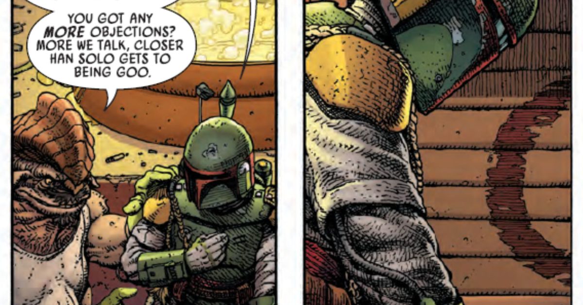 Boba Fett Uses His Dad's ID To Get Served? War Of The Bounty Hunters