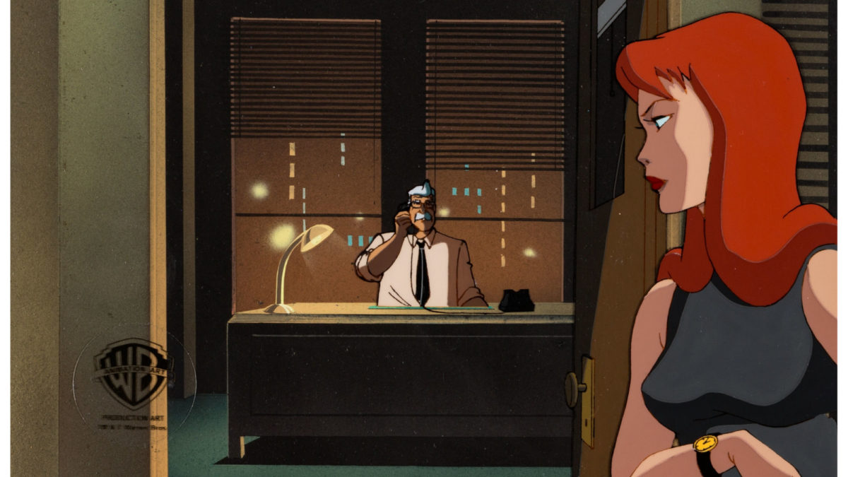 Barbara &amp; Jim Gordon Feature in Batman: The Animated Series Cel