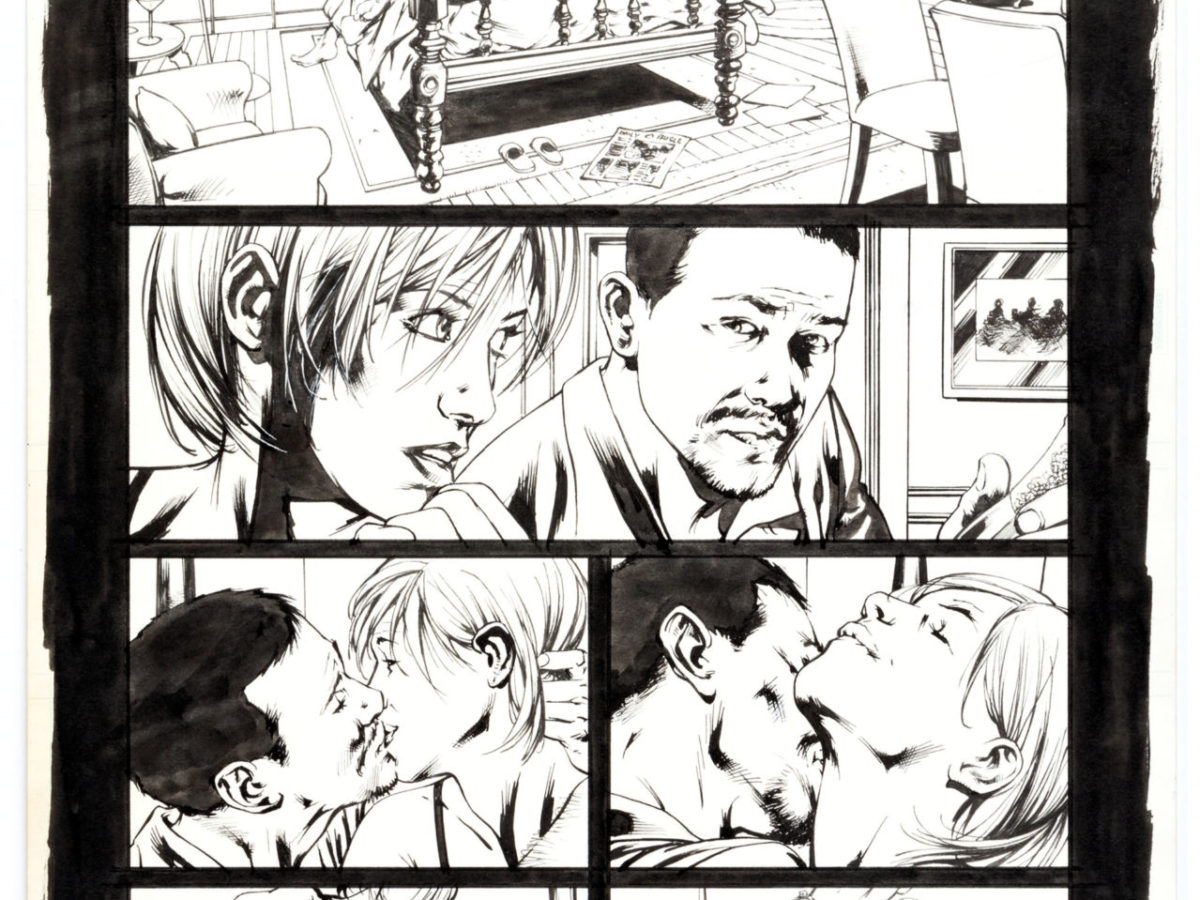 Tony Stark & Black Widow Ultimate Sex Scene by Bryan Hitch, Auctioned