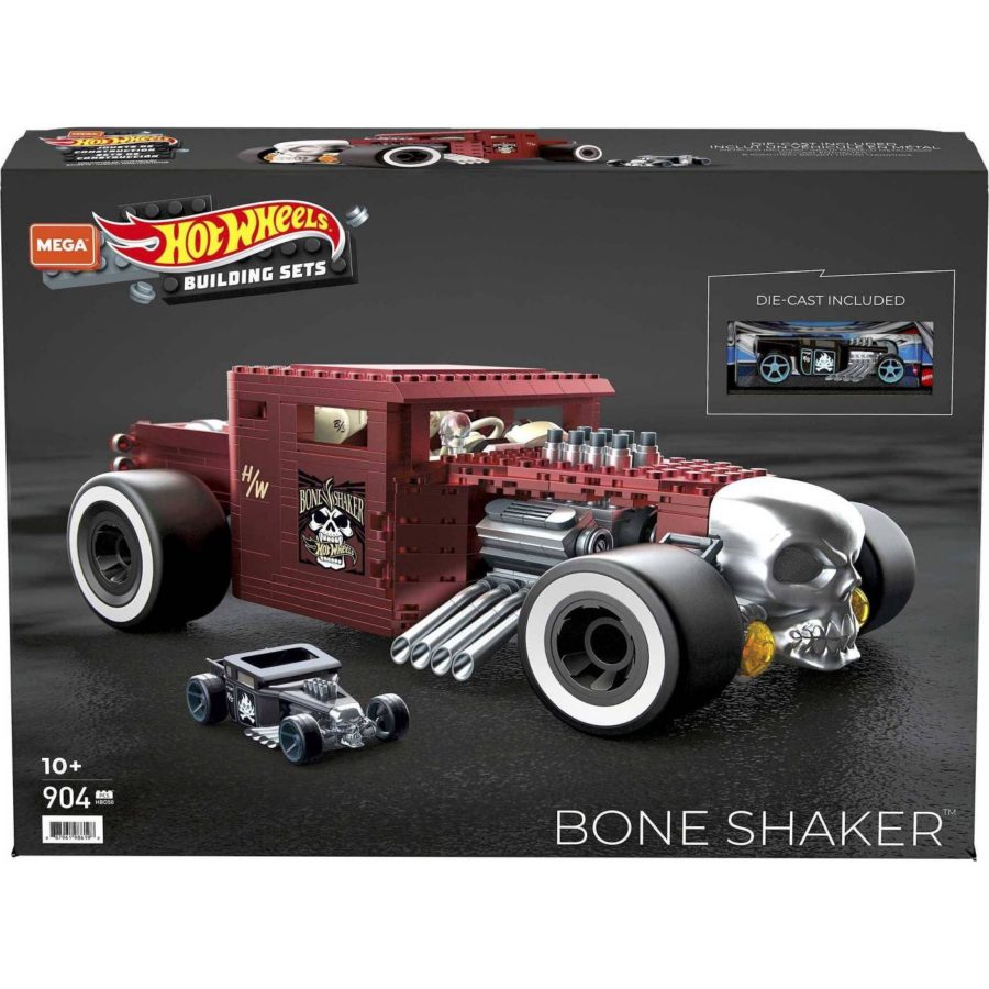 HOT WHEELS BONE SHAKER - MEGA CONTRUX - UNBOXING MONTAGEM REVIEW