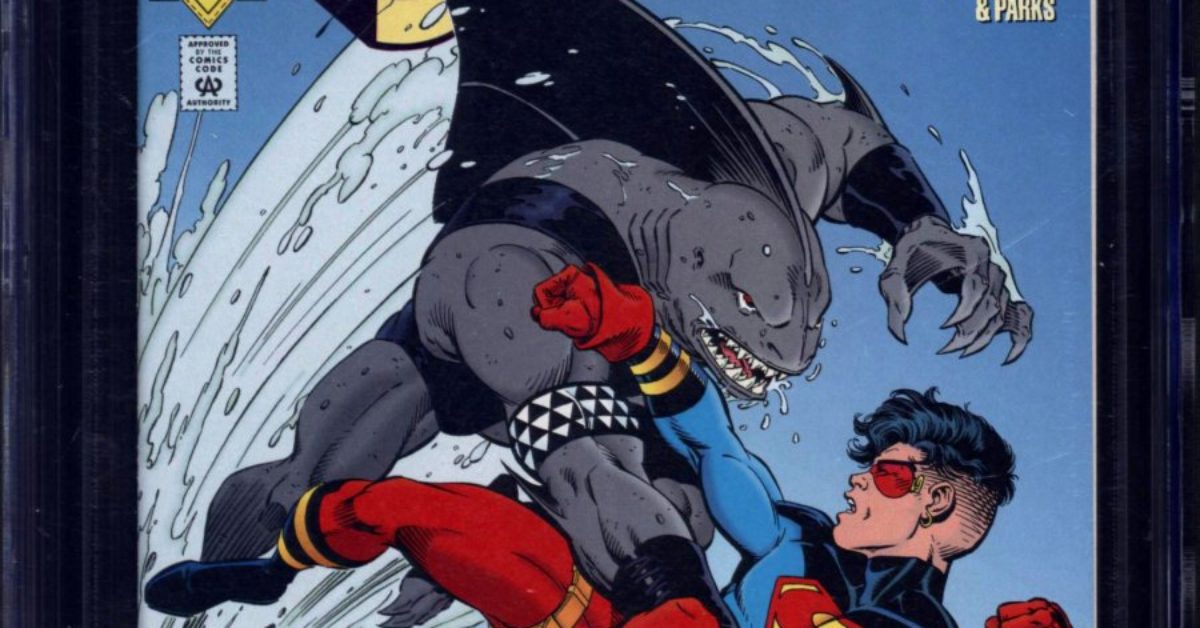 Superboy 9 selling Rare DC Logo 1st King Shark