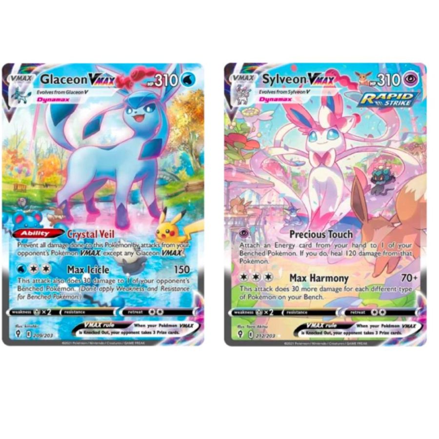 Pokemon Sword & Shield Evolving Skies Vaporeon, Glaceon, Espeon