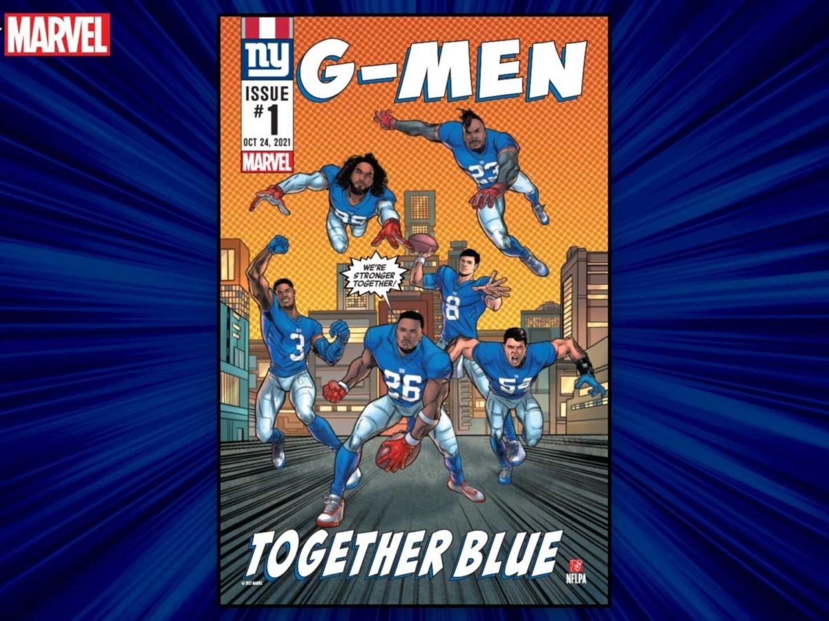 2021 NY Giants Team Comic Book SGA Avengers Superhero 10/24 New York Marvel  NFL