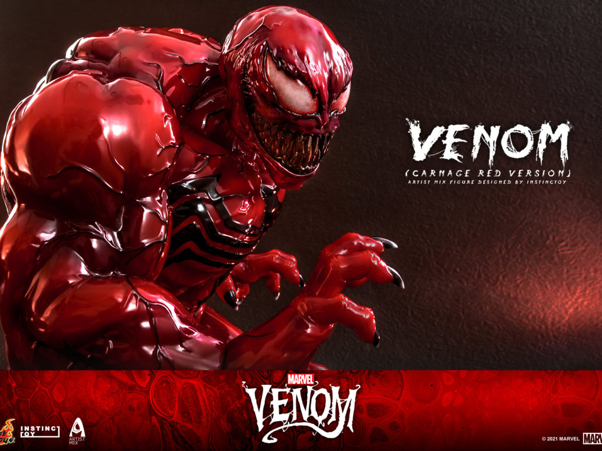 indhente Charlotte Bronte overdrive Venom Gets a Carnage Twist with Hot Toys Designer Artist Mix Figure