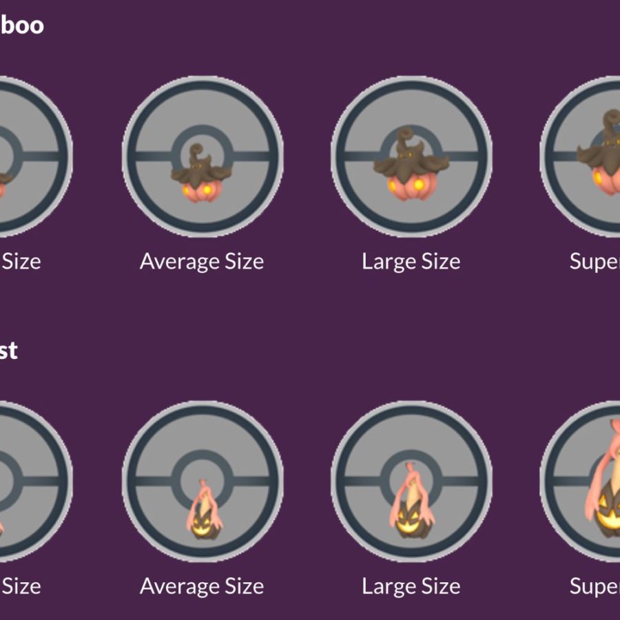 Pumpkaboo sizes : r/pokemongo