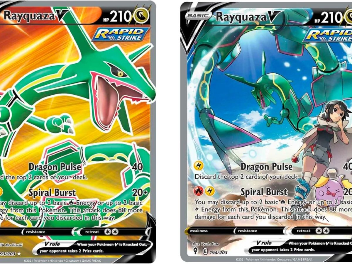 OC] Rayquaza VMAX and Shiny Rayquaza VMAX : r/pokemon