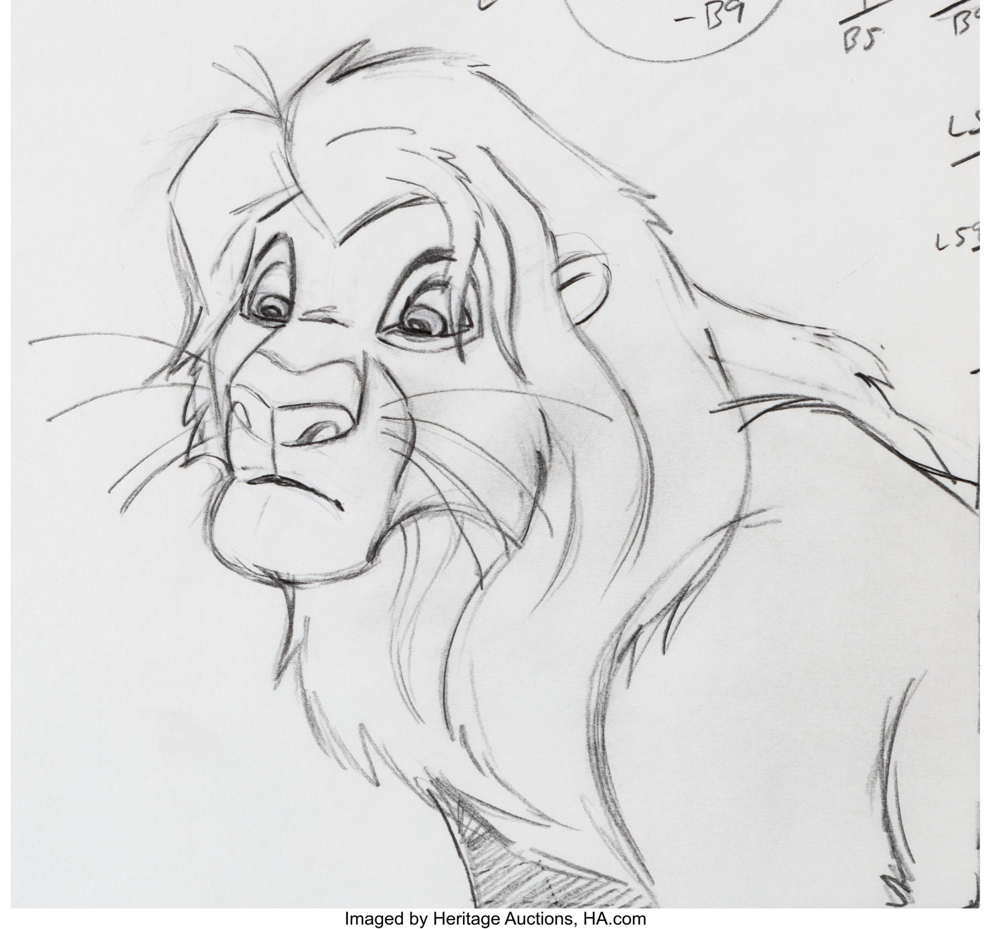The Lion King Scar Animation Drawing Walt Disney 1994 by Walt Disney  Studios on artnet