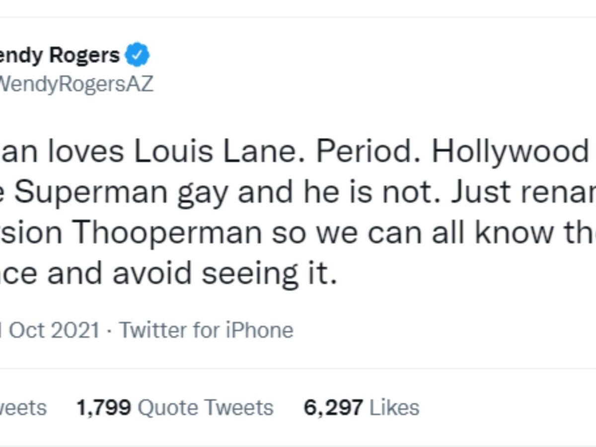 Wendy Rogers Tells America Superman Is Not Gay, He Loves Louis Lane