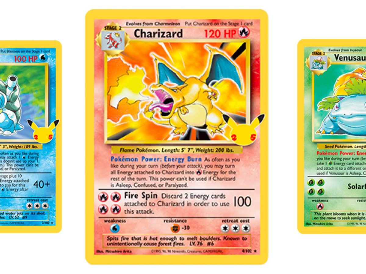 Pokémon TCG Celebrations is out today, featuring remakes of 25 classic  cards - including Base Set Charizard