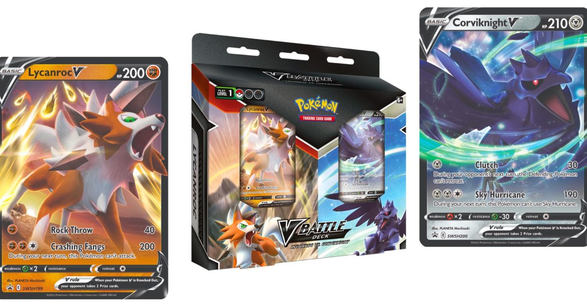 Pokémon TCG To Release Lycanroc Vs. Corviknight V Battle Decks