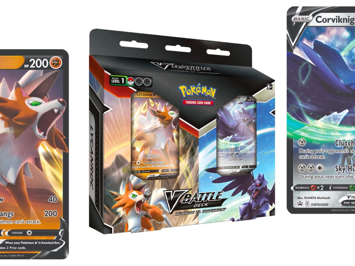 Pokémon TCG: V Battle Deck - Lycanroc vs. Corviknight – T'z Toys & Games