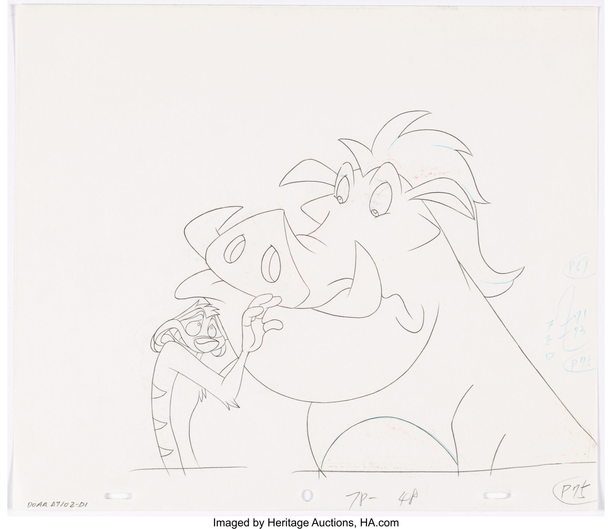Simba with Timon and Pumbaa Coloring Page  ColoringAll